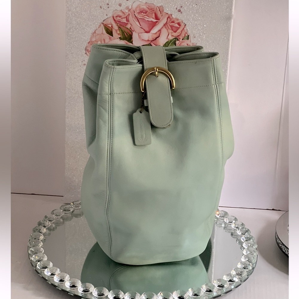 COACH Vintage Soho Sling Bag Mint Green leather Made In USA